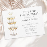 Champagne Torn Elegant 40:e födelsedagen Party Inbjudningar<br><div class="desc">Vad gör du när du ska fira en 40-årsdag? Denna betydelsefulla milstolpe kan förvandlas till en enkel och elegant kväll fylld med bra mat, underbara vänner och snygg champagne! Du har förtjänat högerna att få hjälp av den briljanta bantör och bubblor du gillar när du firar denna milstolpe. Ange tonen...</div>