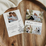 Champagne torn Tack för ditt fotokollage<br><div class="desc">Det vita fotoportet stil för Bröllop-tack för fransk-kortet. Personlig med foto,  namn och datum. Foto av freepick</div>