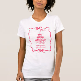 Champagne Tower Pink Hand Drawn Scribble Birthday T Shirt