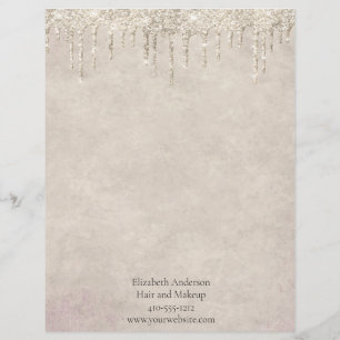 Champagne Trendig Glam Snyggt Glitter Brevhuvud