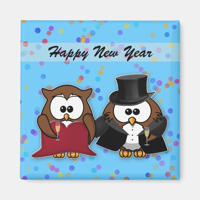 champagne uggla magnet (Framsidan)
