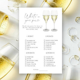 Champagne - Vad har du i din handväska spel
