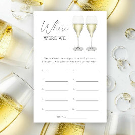 Champagne - Var var vi bröllopsdusch spel