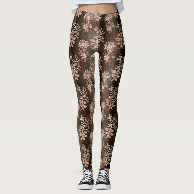 Champagne Velvet Series Design 3 Leggings (Framsida)