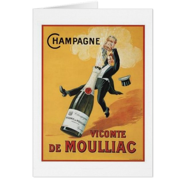 Champagne Viconte De Mouillac Hälsningskort (Framsidan)