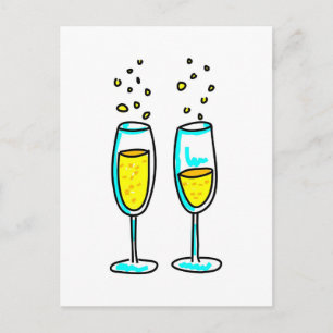 champagne vykort