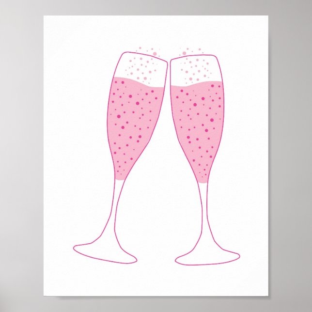 Champagne Wall Art Poster (Framsidan)