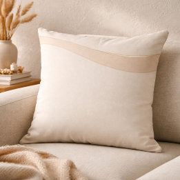 Champagne Wave Neutrals Throw Pillow Kudde