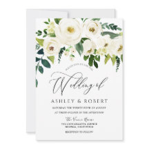 Champagne White Flowers Elegant Vår bröllop