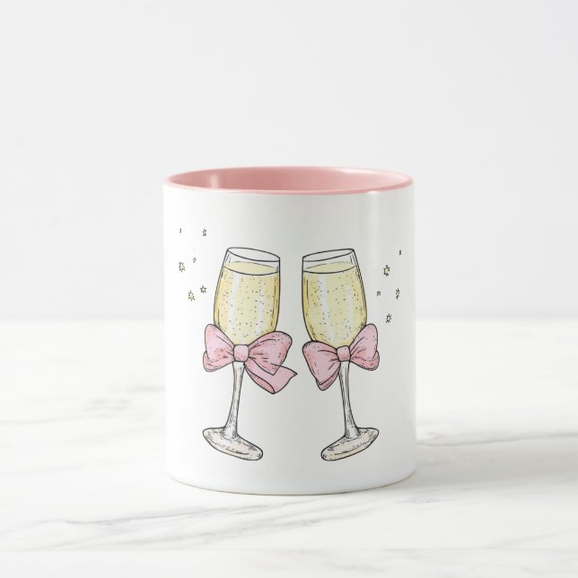 Champagne with Bows Cheers Mugg (Center)