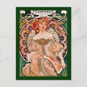 Champagne Woman - F. Champenois Imprimeur Vykort