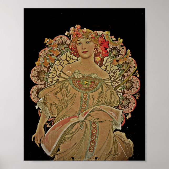 Champagne Woman on Black Poster (Framsidan)