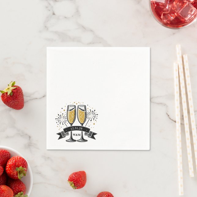 Champagneband Pappersservett (Insitu)