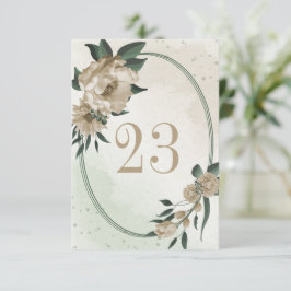 champagneblommor grönska geometriskt bordskort