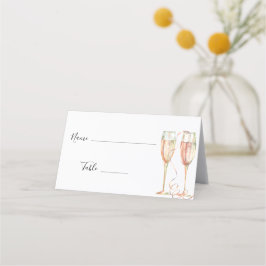 Champagnebrunch & Bubbly Bröllopsbrudsvänner Placeringskort