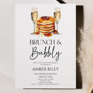 Champagnebrunch och bubbelgeburtagsbrunch inbjudningar