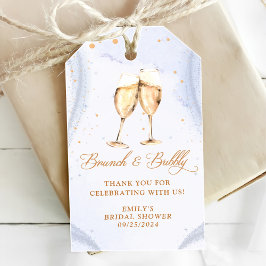 Champagnebrunch och bubblig bröllopsdusch presentetikett
