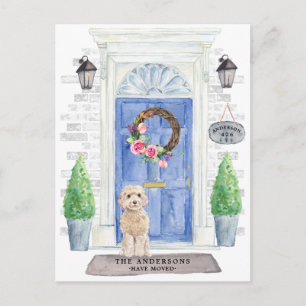 Champagnecockapoo Flytta Announcement Postcard Vykort