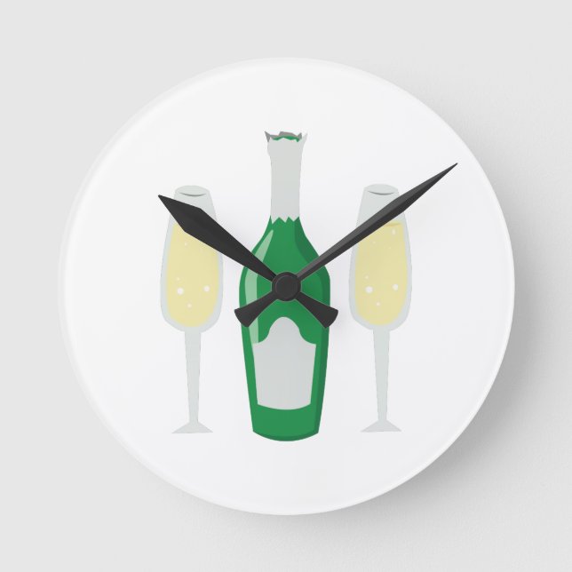 Champagneexponeringsglas Rund Klocka (Framsida)
