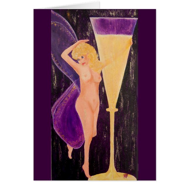 Champagnefe Hälsningskort (Framsidan)