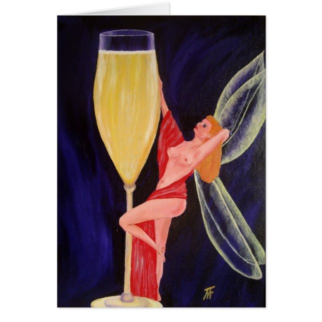 Champagnefe Hälsningskort (Framsidan)