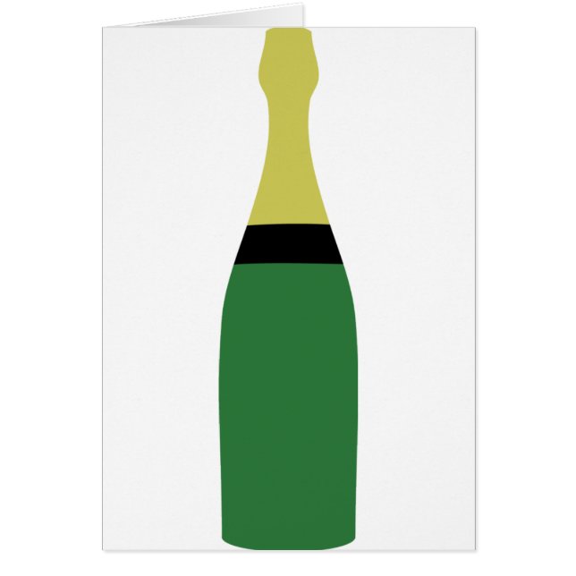 champagneflaska hälsningskort (Framsidan)