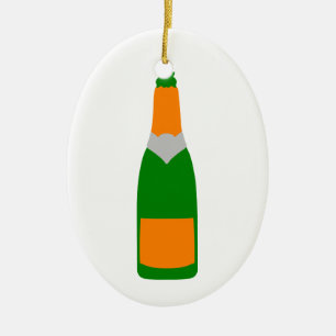 Champagneflaska Julgransprydnad Keramik