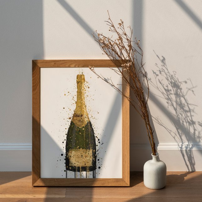 Champagneflaska Väggkonsttryck 'Fool's Gold'  Poster (Skapare uppladdad)