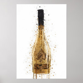 Champagneflaska Väggkonsttryck 'Midas' Poster