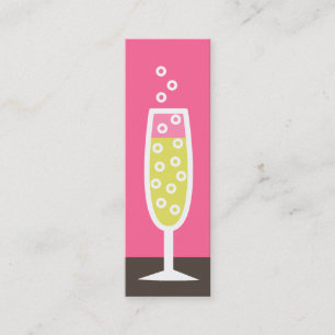 Champagneflöjt Mini Visitkort