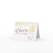 Champagneglas 1:a bröllopsjubileum konstkort