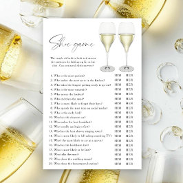 Champagneglas Bröllopsdusch Sko spel