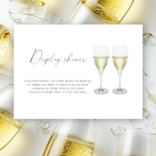 Champagneglas Bröllopsfest - Utställningsdusch Tilläggskort