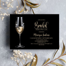 Champagneglas Svart Vitt Blommigt Bröllopsfest