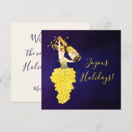 Champagnegrape Julkort