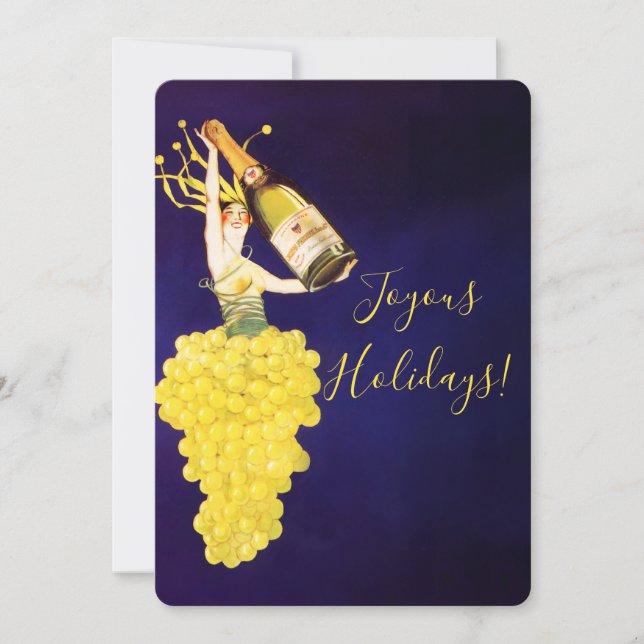 Champagnegrape Julkort (Framsida)