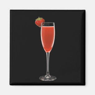 Champagnejordgubbemagnet Magnet