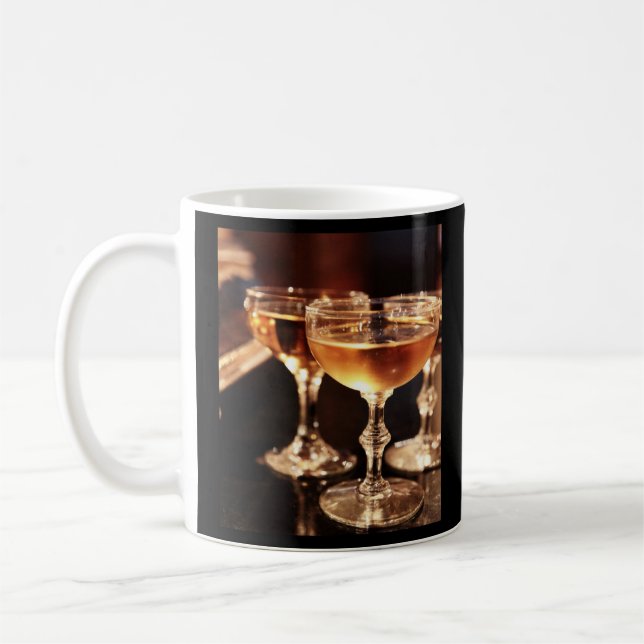 champagnekglas gyllene skål kaffemugg (Vänster)