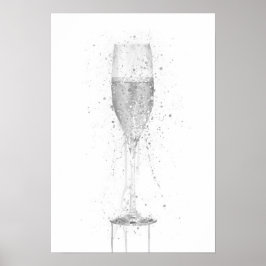 Champagnekglas Poster