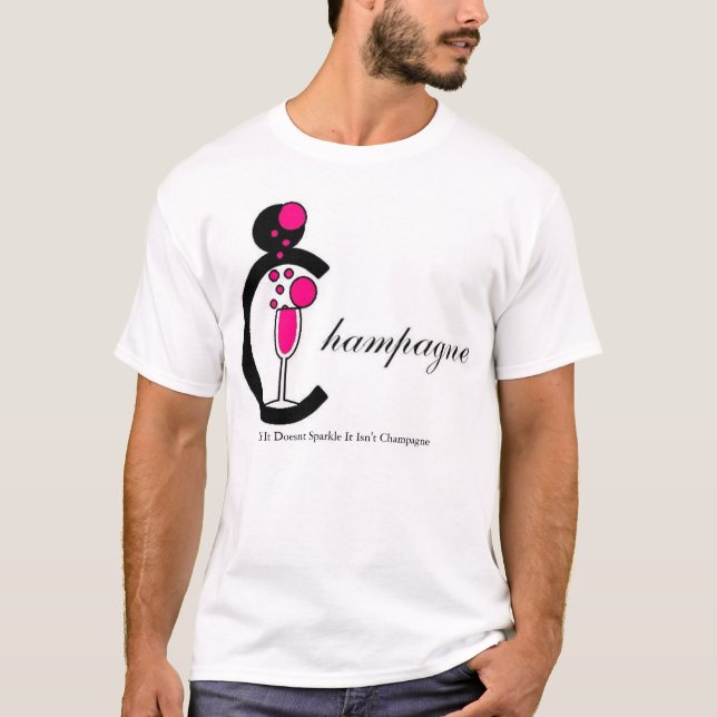 Champagneönskemål T-shirt (Framsida)