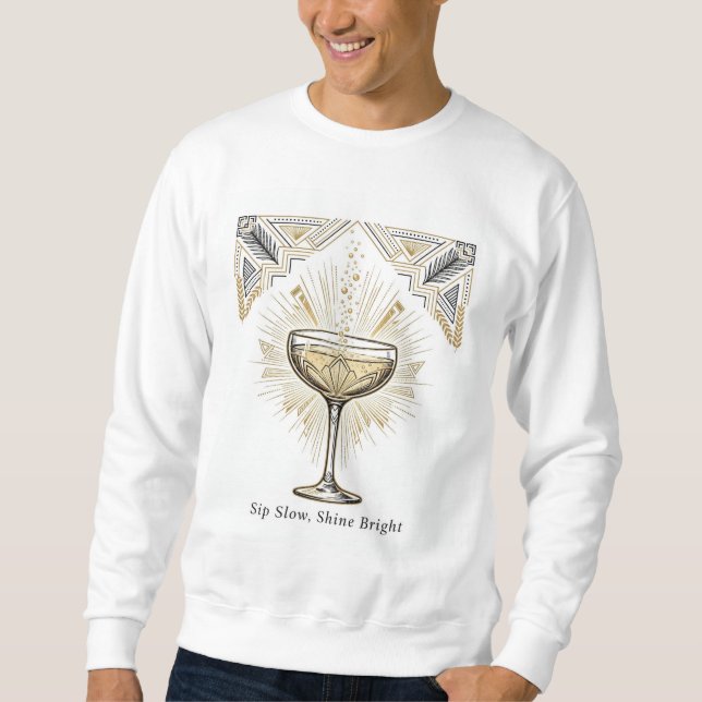 Champagnepar skjorta — Hans Lång Ärmad Tröja (Framsida)