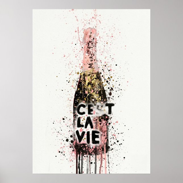 Champagner Graffiti  Poster (Framsidan)