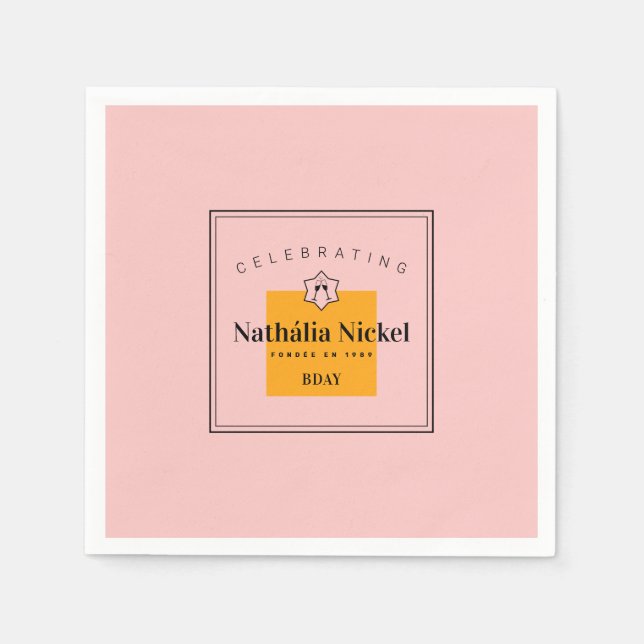 Champagnetoast Pappersservett (Framsidan)