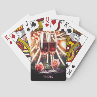 Champagnevin Skål Casinokort