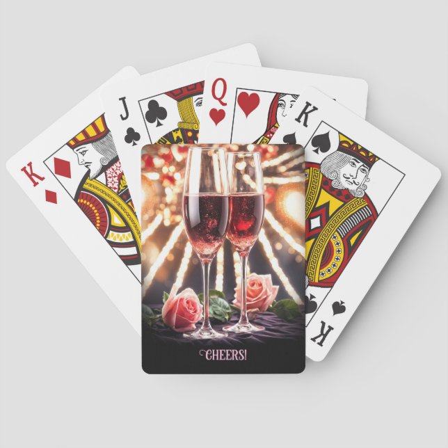 Champagnevin Skål  Casinokort (Baksidan)