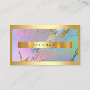 Champaign Guld Metallic Bright Rosa Marble Visitkort