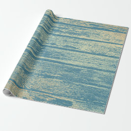 Champaign Guld Wood Shabby Blue Pastel Presentpapper