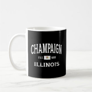 Champaign Illinois Il State Throwback Athletic Kaffemugg