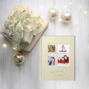 Champaign Joyoux Noel Photo Bok Anteckningsbok