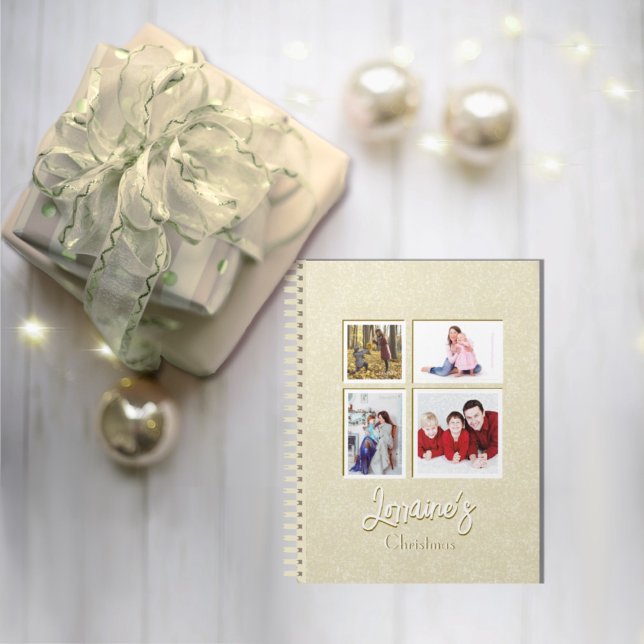 Champaign Joyoux Noel Photo Bok Anteckningsbok (Skapare uppladdad)